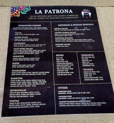 Menu photo 4 La Patrona Bloomington, IL Menu photo 4 La Patrona Bloomington, IL