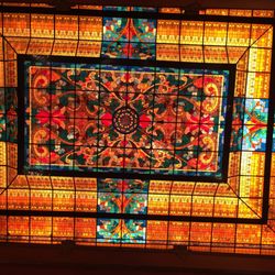 Hotel Virrey de Mendoza - The stained-glass ceiling in this hotel is beautiful.