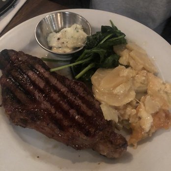 Bluewater Grill - Steak, Spinach & Scalloped Potato's - Seafood Near Me - Avalon, California