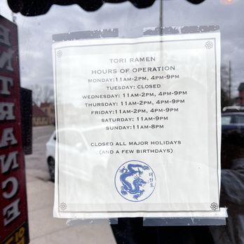 Tori - Hours of operation - Ramen Near Me - Saint Paul, Minnesota