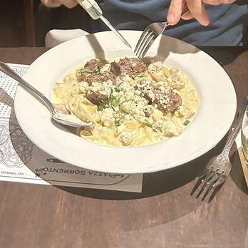 Piazza Sorrento - Black and Steak & Blue Cheese Alfredo - Italian Near Me - Hershey, Pennsylvania Piazza Sorrento - Black and Steak & Blue Cheese Alfredo - Italian Near Me - Hershey, Pennsylvania