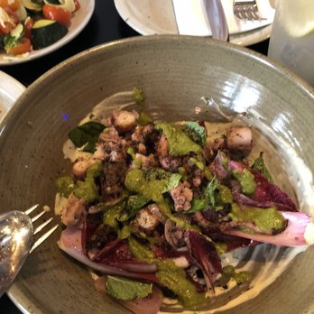 Ortolana - Octopus, endive, shallot, mint and chili - Desserts Near Me - Auckland, AUK Ortolana - Octopus, endive, shallot, mint and chili - Desserts Near Me - Auckland, AUK