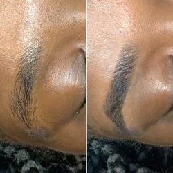 Glōwing Beauty [Formerly Arched Brow Bar] - Brow Shaping (wax) Before and After.