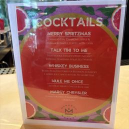 Specialty cocktails (Dec 2025)