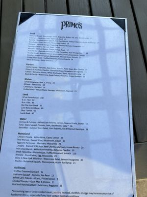 Menu photo 5 Primo's South Lake Tahoe, CA Menu photo 5 Primo's South Lake Tahoe, CA