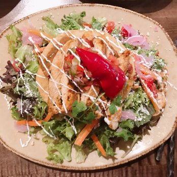 Mi Casa Tequila Taqueria - Chicken fajita tostada salad - Mexican Near Me - Orlando, Florida