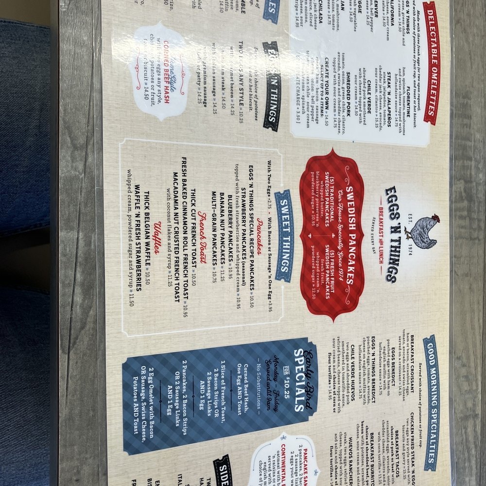 Eggs N Things - Breakfast menu. - Breakfast & Brunch Near Me - Simi Valley, California Eggs N Things - Breakfast menu. - Breakfast & Brunch Near Me - Simi Valley, California