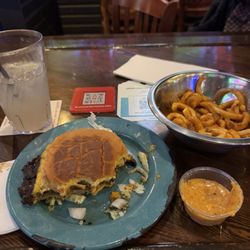 Lavaca Street Bar - Smash Burger with Curly fries