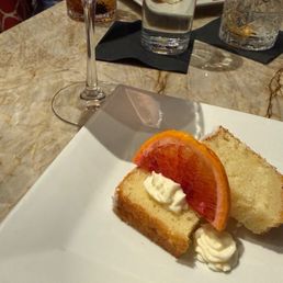 Lavender martini and pound cake