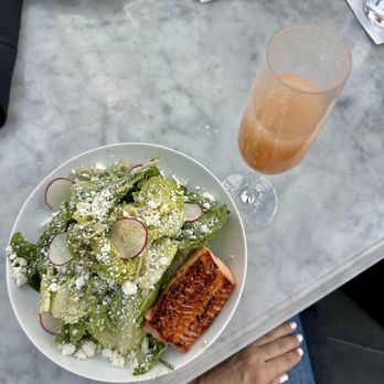 RH Rooftop Restaurant at RH Charlotte - Salmon salad and Bellini kinda day - American Near Me - Charlotte, North Carolina