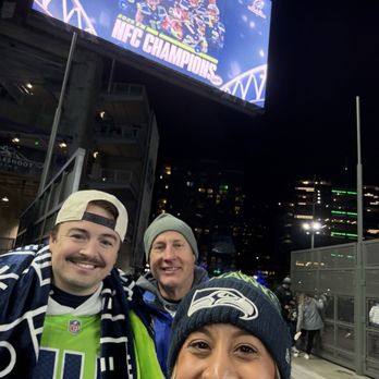 Lumen Field - Family at NFC Championship game Seahawks v Rams - Stadiums & Arenas Near Me - Seattle, Washington