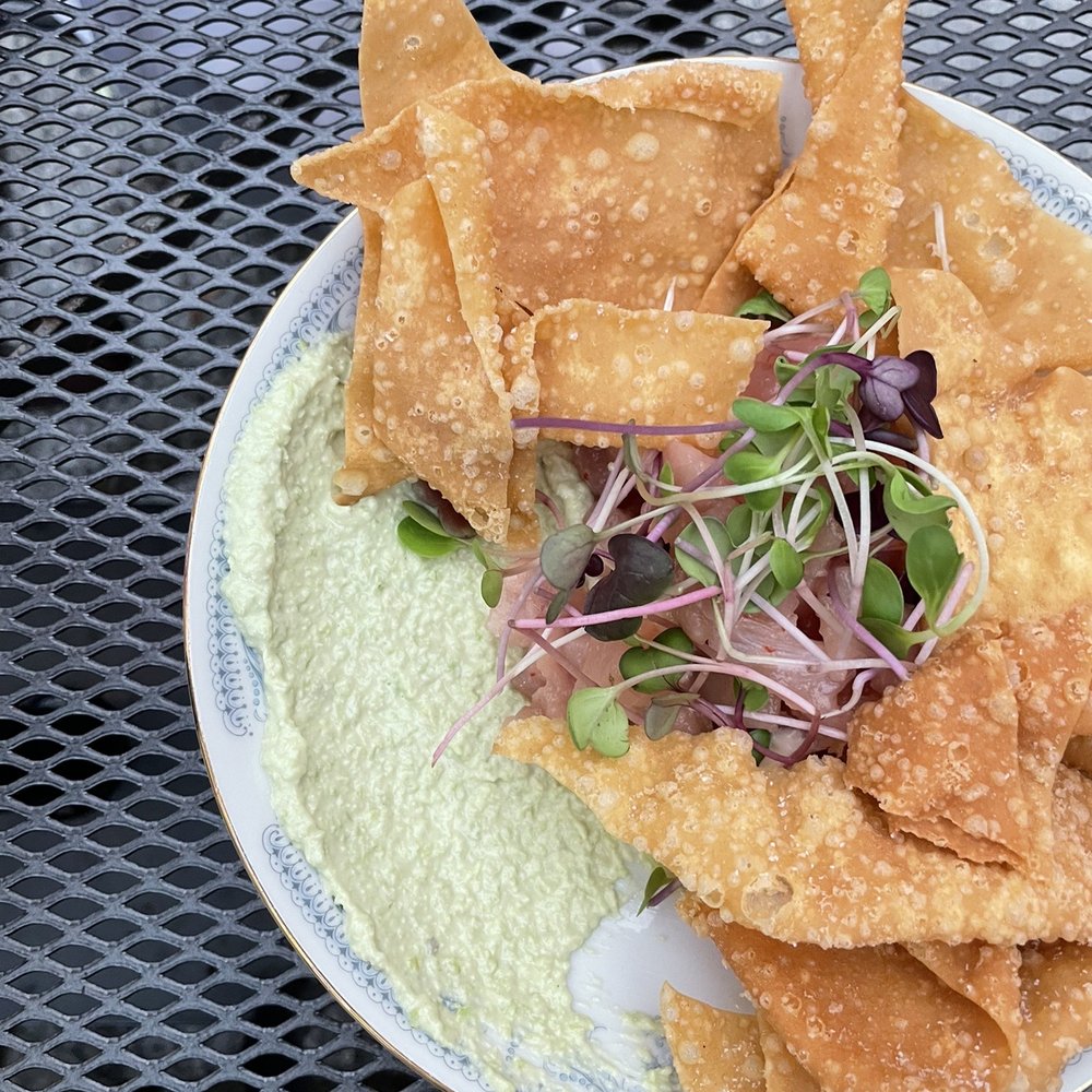 Wind Cries Mary - Albacore tuna with wonton chips - Wine Bars Near Me - Victoria, British Columbia Wind Cries Mary - Albacore tuna with wonton chips - Wine Bars Near Me - Victoria, British Columbia