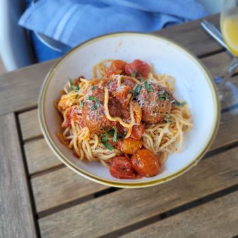 Monaco - Spaghetti and meatballs.  Flavorful! - Italian Near Me - Irving, Texas