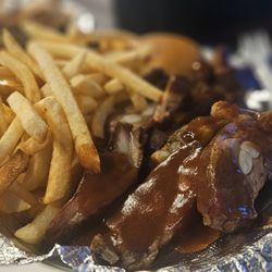 Russell's Barbecue - Rib Tip platter....