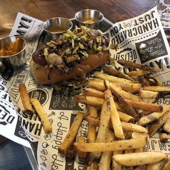 Longtable Beer Cafe - Yummy, but small wild boar sausage with AMAZING fries - Bars Near Me - Middleton, Wisconsin Longtable Beer Cafe - Yummy, but small wild boar sausage with AMAZING fries - Bars Near Me - Middleton, Wisconsin