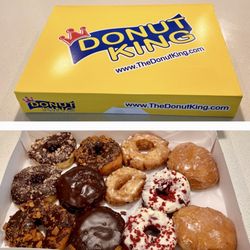 Donut King - A dozen varied donuts.