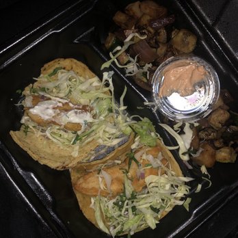 Bajas Catch Fresh Grill - Not crisp battered fish tacos and ice cold sauce that I asked for on the side - Mexican Near Me - Temecula, California Bajas Catch Fresh Grill - Not crisp battered fish tacos and ice cold sauce that I asked for on the side - Mexican Near Me - Temecula, California