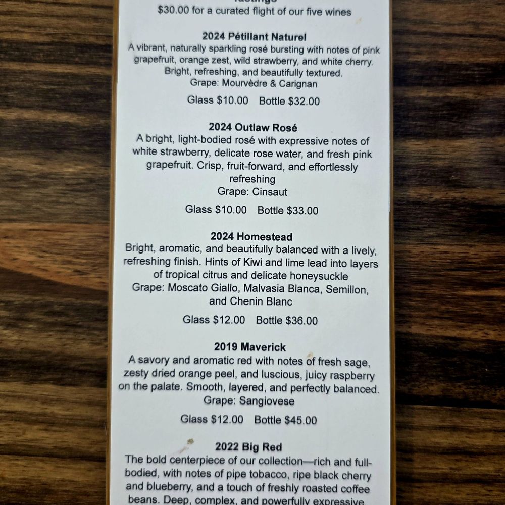 Frontier Cellars - Five really nice wines - Wineries Near Me - Smithville, Texas