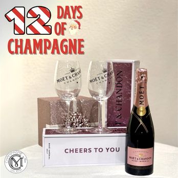 Champagne On Main - Moët & Chandon Imperial Rosé Champagne Limited Edition Gift Tins - Champagne Bars Near Me - Galena, Illinois