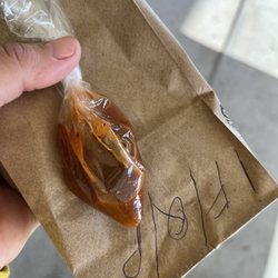 Pattys Loncheria - You know it's good when the salsa come in a bag