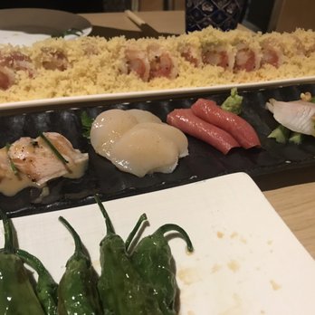 Sushi Enya - Pasadena - Sushi roll in the background. A la carte sashimi played together in foreground - Sushi Bars Near Me - Pasadena, California Sushi Enya - Pasadena - Sushi roll in the background. A la carte sashimi played together in foreground - Sushi Bars Near Me - Pasadena, California