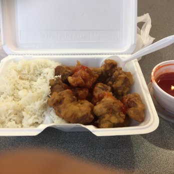 Hong Kong House - Seeet and sour pork with white rice - Chinese Near Me - Virginia Beach, Virginia