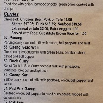 Dara Thai Restaurant - To-go menu (updated July 2023) - Thai Near Me - Flagstaff, Arizona