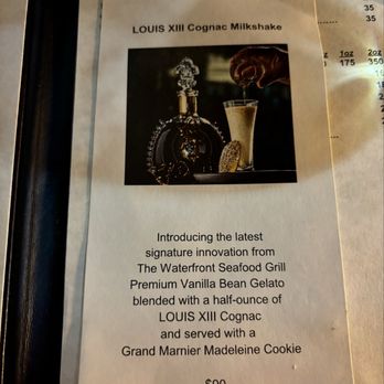 The Waterfront Seafood Grill - The most expensive shake - Seafood Near Me - Napa, California The Waterfront Seafood Grill - The most expensive shake - Seafood Near Me - Napa, California