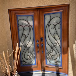 Design by color painting - Restaining aome front doors