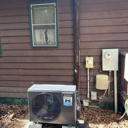 New HVAC outdoor unit. New HVAC outdoor unit.