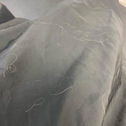 Pink Hair Salon - The hair I pulled out of my bangs while he mixed my toner.