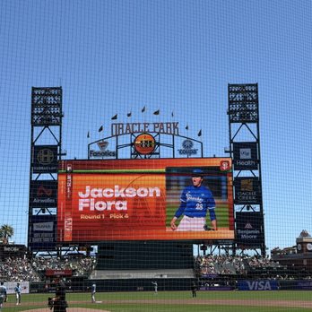 Oracle Park - Intro for the Giants first round draft pick who attended the 7/29 game - Stadiums & Arenas Near Me - San Francisco, California Oracle Park - Intro for the Giants first round draft pick who attended the 7/29 game - Stadiums & Arenas Near Me - San Francisco, California