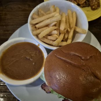 Celtic Corner - Spicy Crispy Chicken Sandwich - Fried Chicken Breast with Secret Seasonings, Bacon, Pepperjack Cheese and tomato on a Brioche Bun. Irish Cur - Irish Pub Near Me - Hawthorne, New Jersey