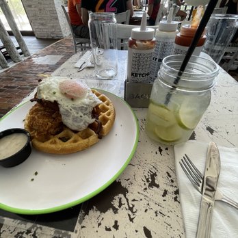Bacon Bitch - Chicken and Waffles with a margarita and extra shot of tequila. $55 - Breakfast & Brunch Near Me - Miami, Florida