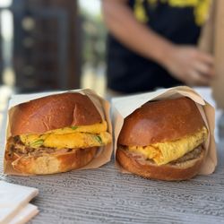 Camellia Coffee Roasters - Chile Verde Breakfast Sandwich & Sausage Breakfast Sandwich