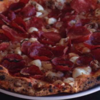 Pupatella - Sausage and onion pizza with pepperoni - Pizza Near Me - Arlington, Virginia Pupatella - Sausage and onion pizza with pepperoni - Pizza Near Me - Arlington, Virginia