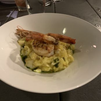 Rainbow Lodge - Shrimp and Blue Crab Saffron Risotto - New American Near Me - Houston, Texas Rainbow Lodge - Shrimp and Blue Crab Saffron Risotto - New American Near Me - Houston, Texas