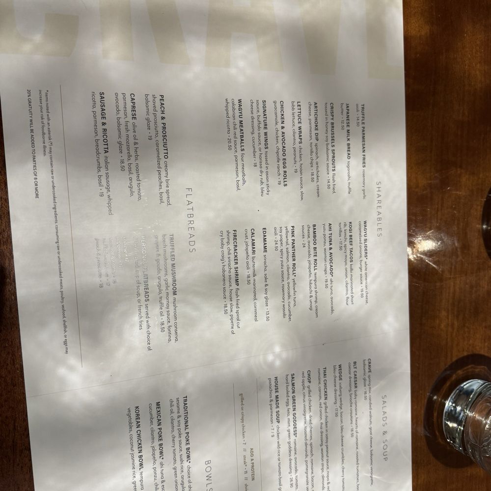 CRAVE - Menu - American Near Me - Bloomington, Minnesota CRAVE - Menu - American Near Me - Bloomington, Minnesota
