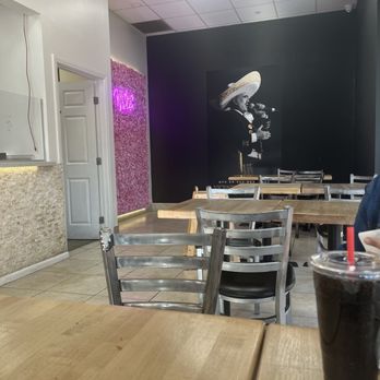 Perro Exquisite Taco - inside of restaurant, about 3-4 tables and there is outdoor seating near and around restaurant - Tacos Near Me - Cerritos, California Perro Exquisite Taco - inside of restaurant, about 3-4 tables and there is outdoor seating near and around restaurant - Tacos Near Me - Cerritos, California