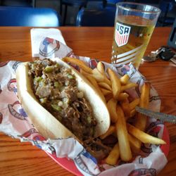The Post Sports Bar & Grill - Maplewood - Cheese steak and fries.