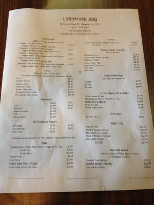 Menu photo 2 Landmark BBQ Odenville, AL Menu photo 2 Landmark BBQ Odenville, AL