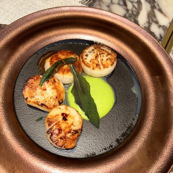 Cocody - Table smoked East coast seared scallops - French Near Me - Houston, Texas Cocody - Table smoked East coast seared scallops - French Near Me - Houston, Texas