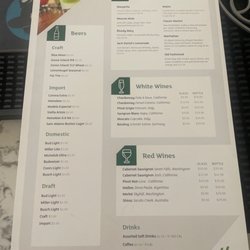 Trader's Grille - Drink menu