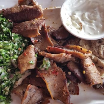 Kabob Korner - Gyro Platter $8.95 lunch. It was full of flavor. - Mediterranean Near Me - Katy, Texas