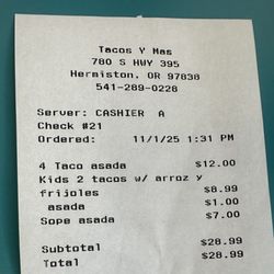 Tacos Y Mas - Total