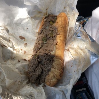 Figueroa Philly Cheese Steak - The Figeroa Philly Cheesesteak Sandwich, barley any cheese, greasy and oily - Cheesesteaks Near Me - Los Angeles, California