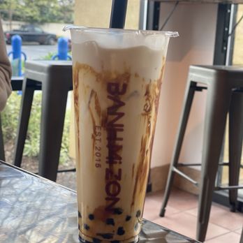 Banh Mi Zon - Petaluma - Fresh Milk w/ Black Sugar Boba - Vietnamese Near Me - Petaluma, California