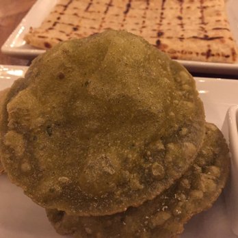 Ghee Indian Kitchen - Avocado Puri in front and Roomali Roti in the back - Indian Near Me - Miami, Florida Ghee Indian Kitchen - Avocado Puri in front and Roomali Roti in the back - Indian Near Me - Miami, Florida