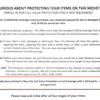 New City Moving - Verbiage from contract. - Movers Near Me - Chicago, Illinois New City Moving - Verbiage from contract. - Movers Near Me - Chicago, Illinois