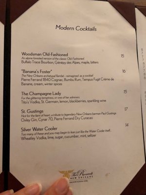 Menu photo 5 Fountain Lounge New Orleans, LA